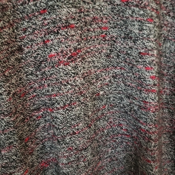 J. Jill Pure Jill Long Tunic Sweater Marled Black White Red Asymmetrical Medium - Picture 3 of 12